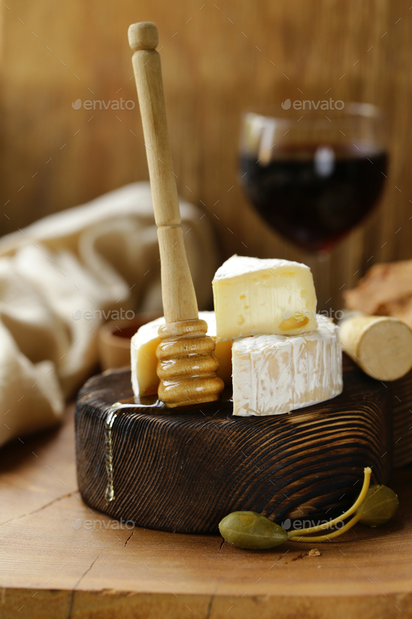 Brie Cheese with Honey Stock Photo by Dream79 PhotoDune